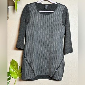 Grey Sweater dress with hip zippers Size S